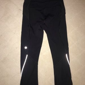 Black lululemon crops Size 2